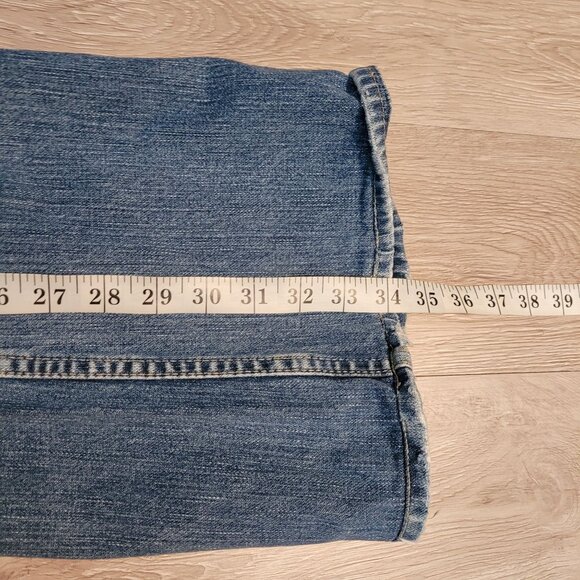 BKE Star Jeans 34 T Flare Low Rise Y2K Medium Light Wash Boho Western - Picture 9 of 11